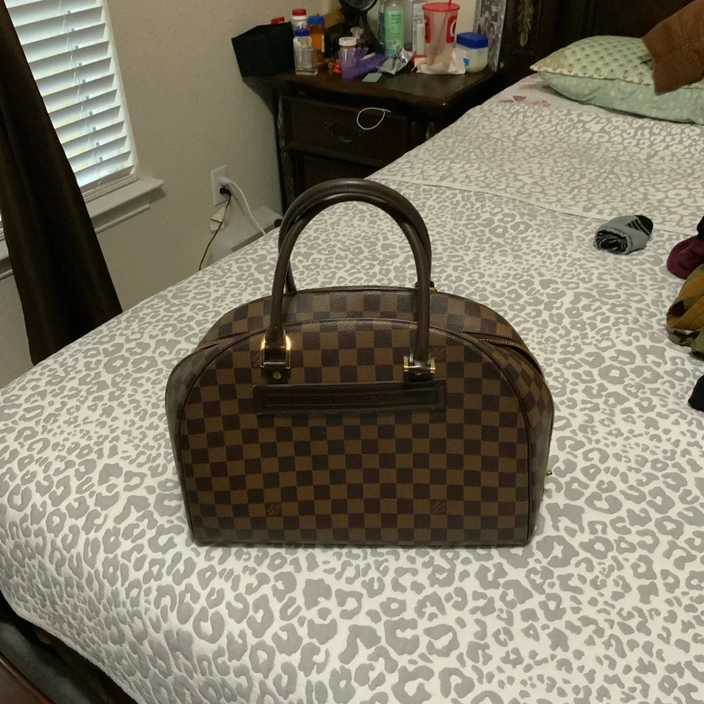 Luxury Brown Checkered Men's Bag